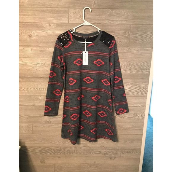 Simply Southern long sleeve sequin dress - Picture 1 of 3